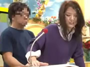 日本節目女主持強迫顏射射精液滿臉